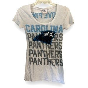 VS Pink North Carolina panthers v neck t shirt